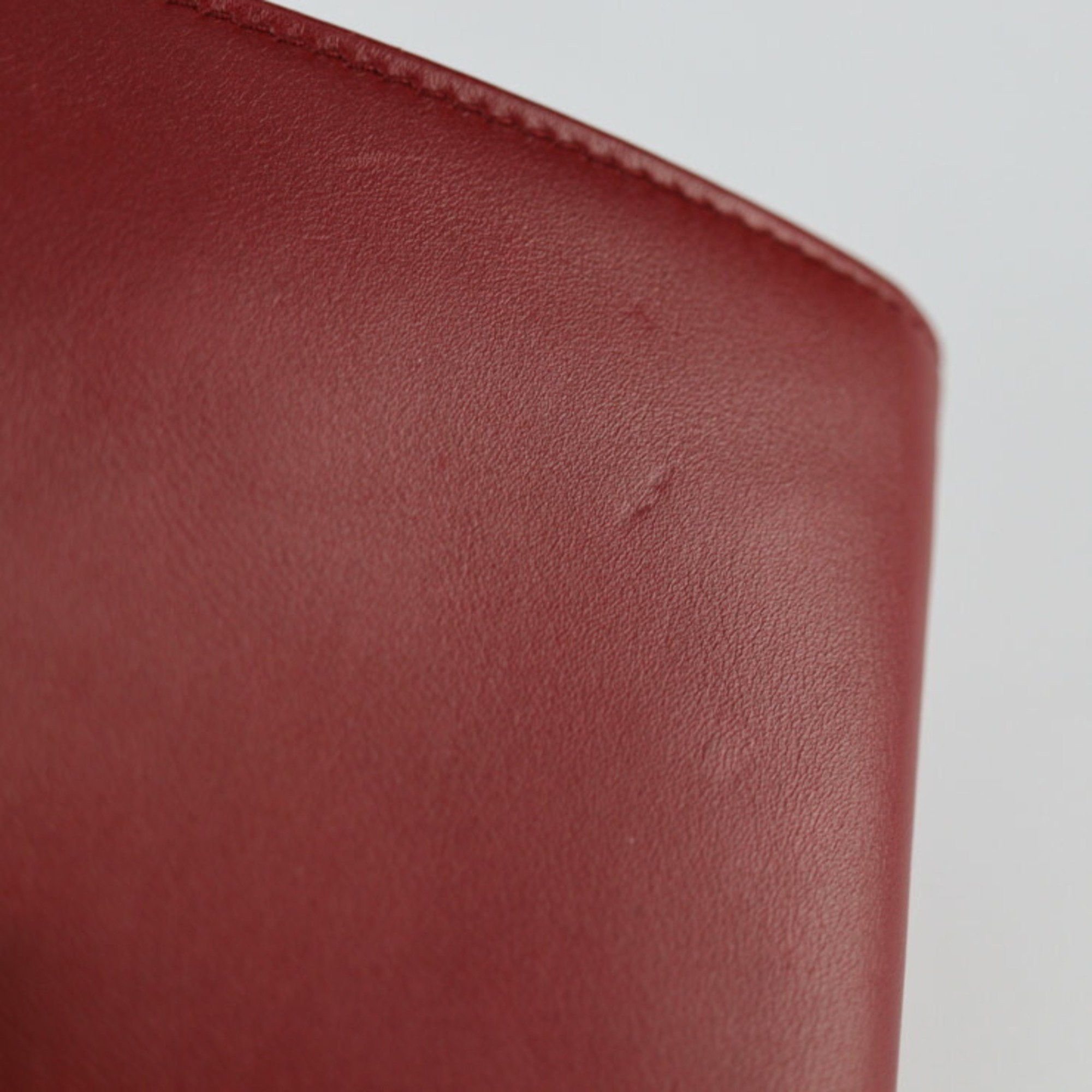Gucci Gucci Compact Wallet Bi-fold 322134 Leather Bordeaux Plate Size ONE SIZE - 9 Thumbnail