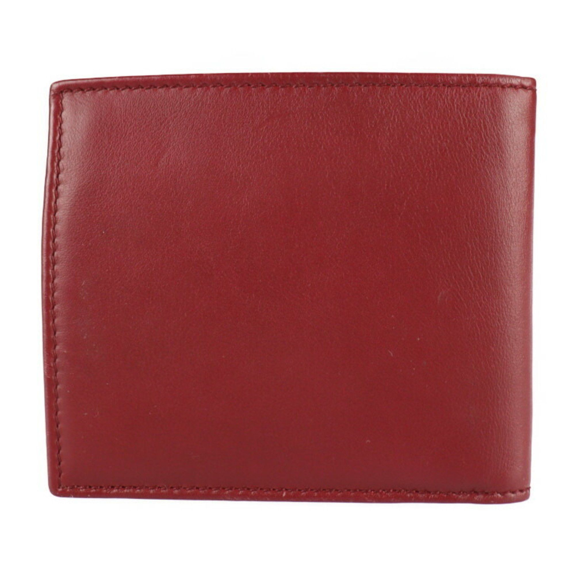 Gucci Gucci Compact Wallet Bi-fold 322134 Leather Bordeaux Plate Size ONE SIZE - 3 Thumbnail