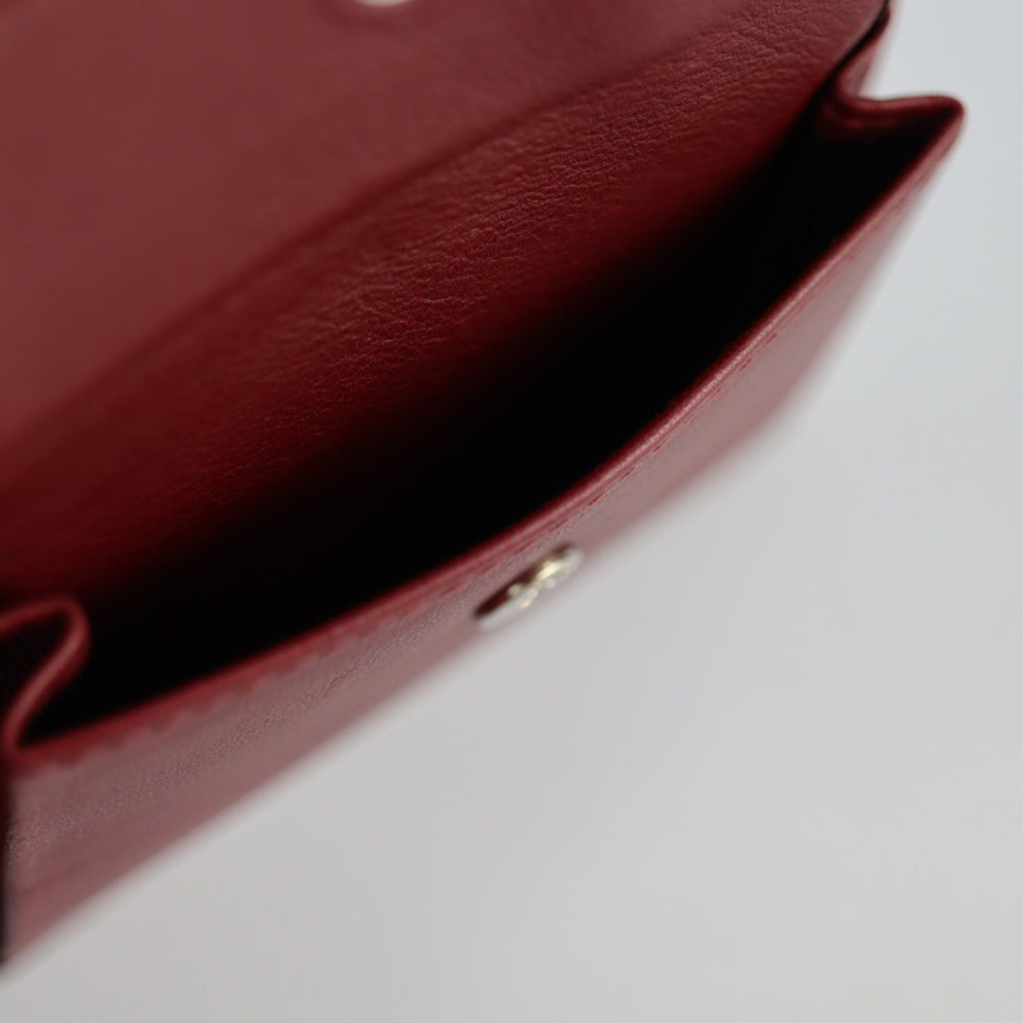 Gucci Gucci Compact Wallet Bi-fold 322134 Leather Bordeaux Plate Size ONE SIZE - 8 Thumbnail