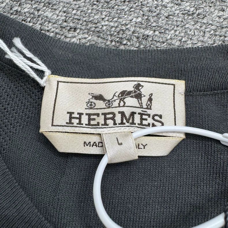 Hermes Hermes Short Sleeve Wave Pattern Shirt Size US L / EU 52-54 / 3 - 4 Thumbnail