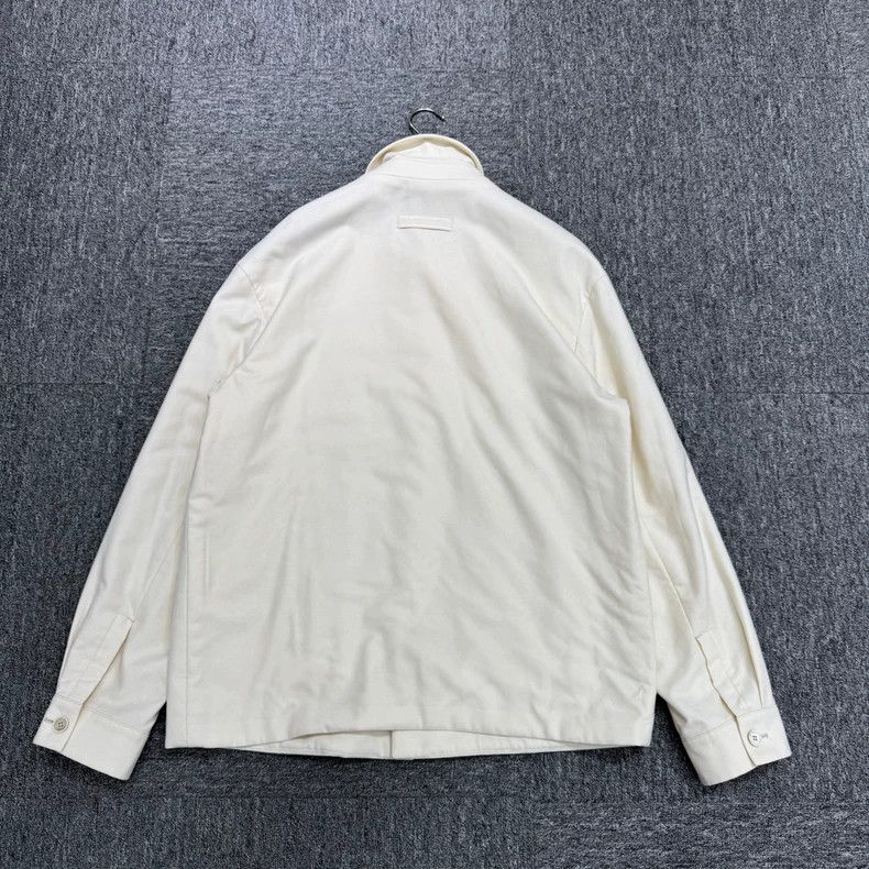 Ermenegildo Zegna ZEGNA Silk Wool Blend Cream Jacket Size US L / EU 52-54 / 3 - 2 Thumbnail