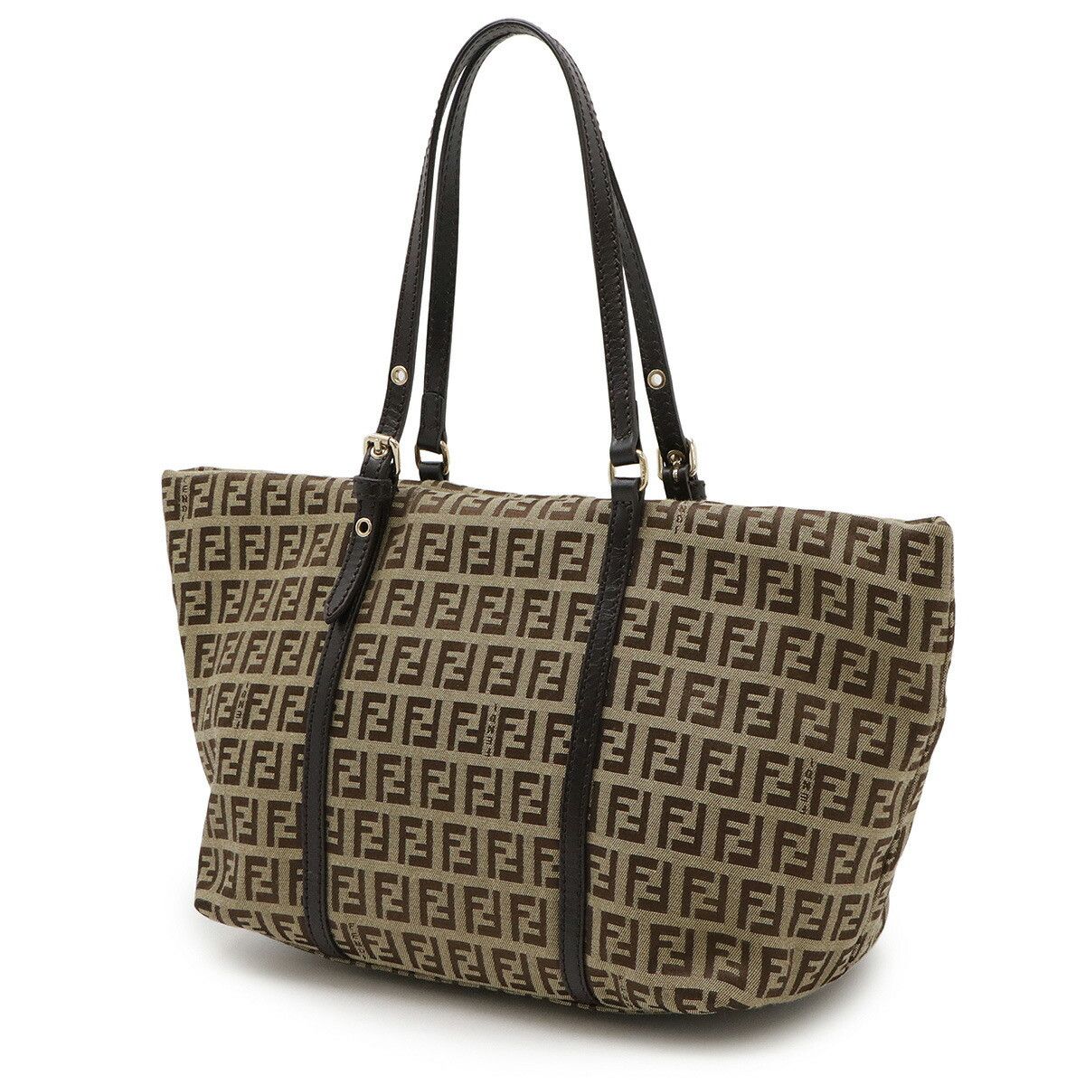 Fendi Fendi Fendi Zucchino Canvas Handbag Canvas Tote Bag 8BH214 Size ONE SIZE - 2 Thumbnail