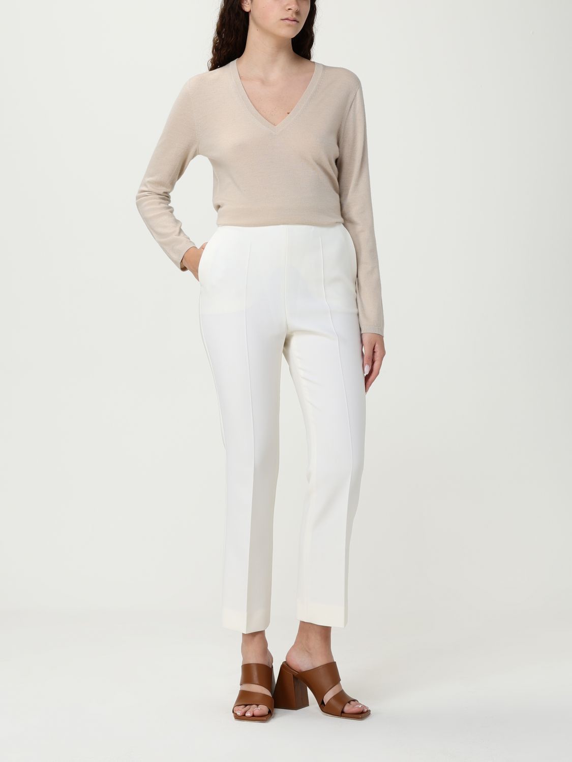 Max Mara Max Mara Sweater Woman Sand Size XXL / US 16-18 / IT 52-54 - 2 Thumbnail