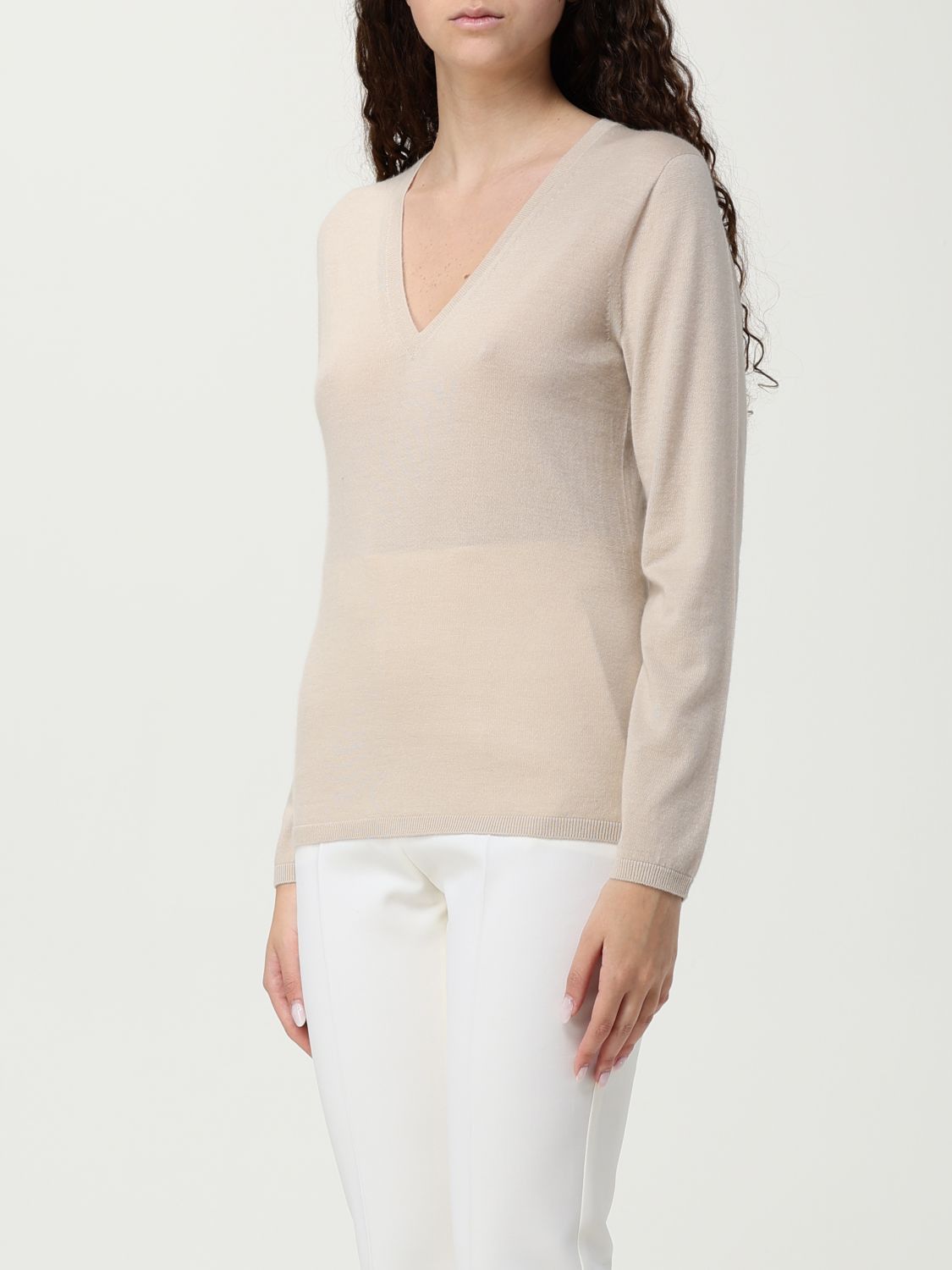 Max Mara Max Mara Sweater Woman Sand Size XXL / US 16-18 / IT 52-54 - 4 Thumbnail
