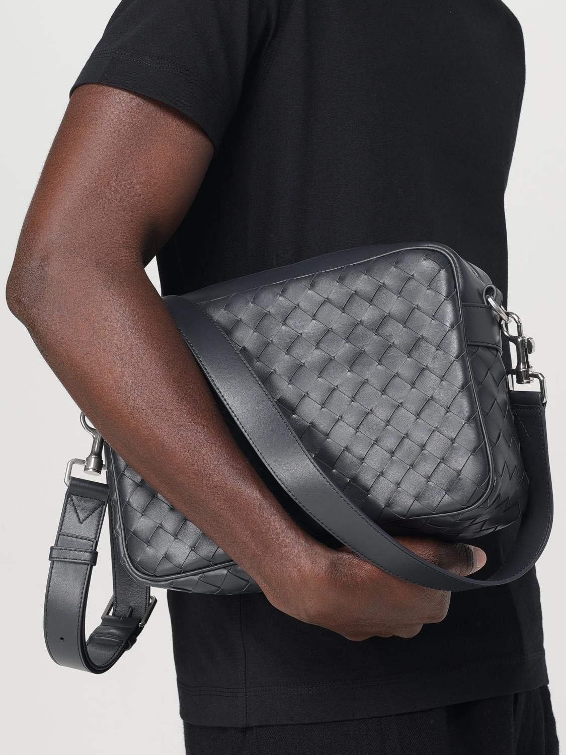 Bottega Veneta Bottega Veneta Shoulder Bag Men Grey Size ONE SIZE - 2 Thumbnail