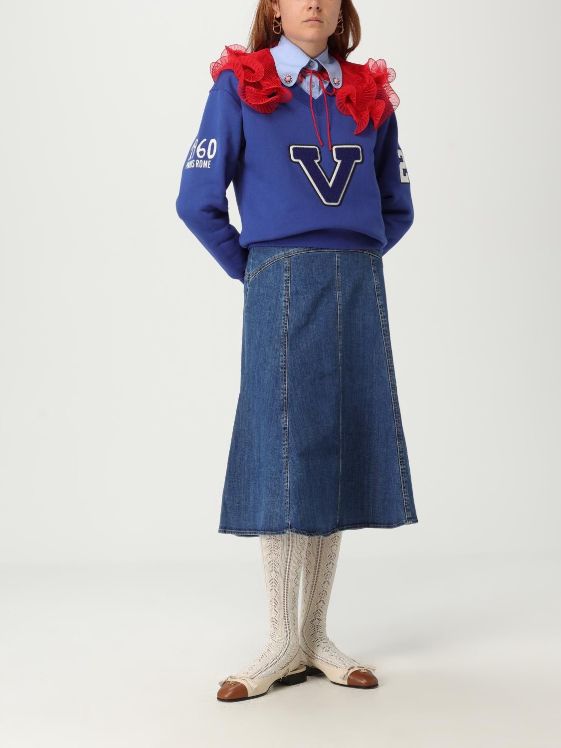 Valentino Valentino Sweatshirt Woman Blue Size S / US 4 / IT 40 - 2 Thumbnail