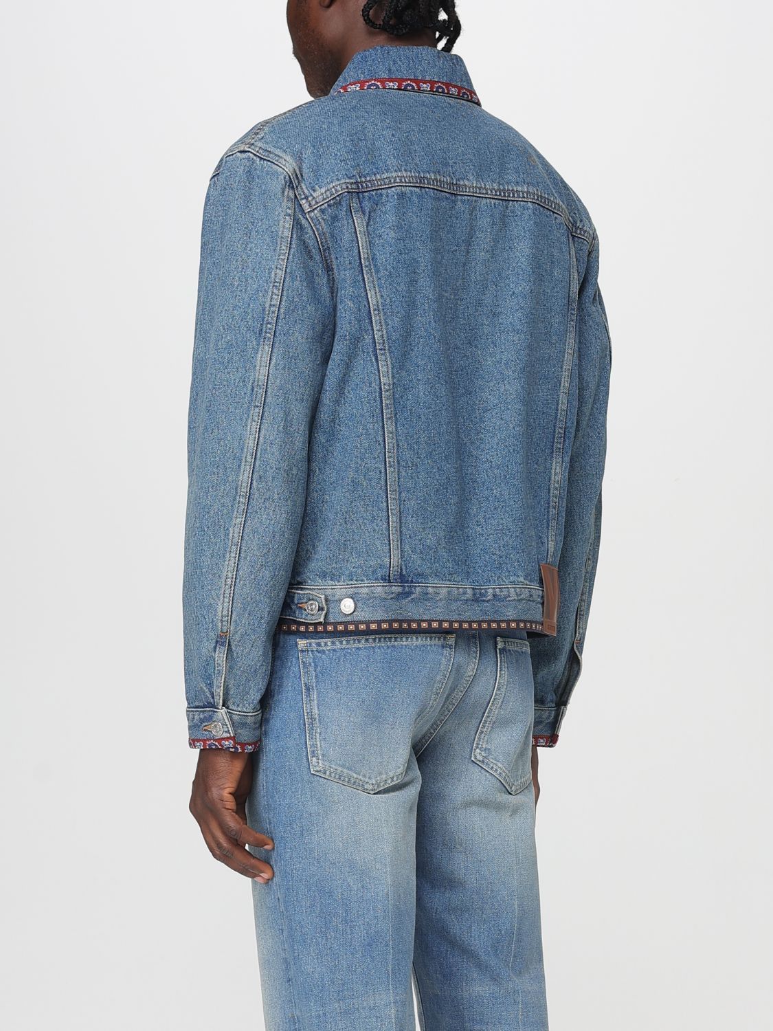Valentino Valentino Jacket Men Gnawed Blue Size US XL / EU 56 / 4 - 3 Thumbnail