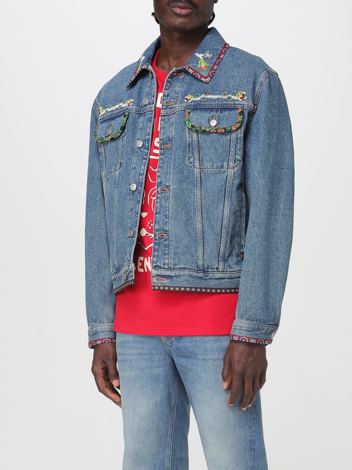 Valentino Valentino Jacket Men Gnawed Blue Size US XL / EU 56 / 4 - 4 Thumbnail