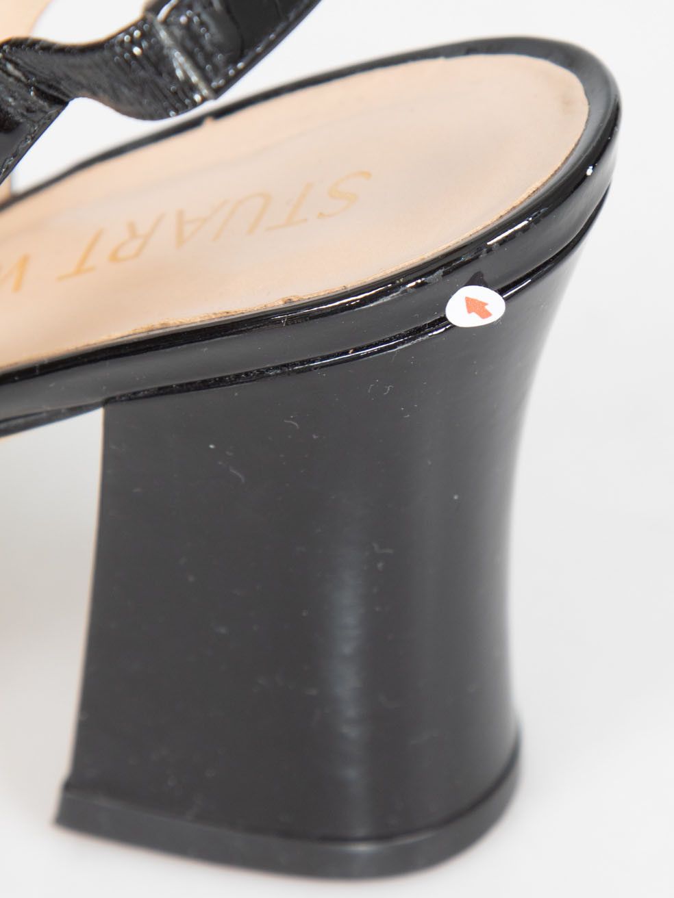 Stuart Weitzman Black Patent Round Toe Slingback Heels Size US 6.5 / IT 36.5 - 10 Thumbnail
