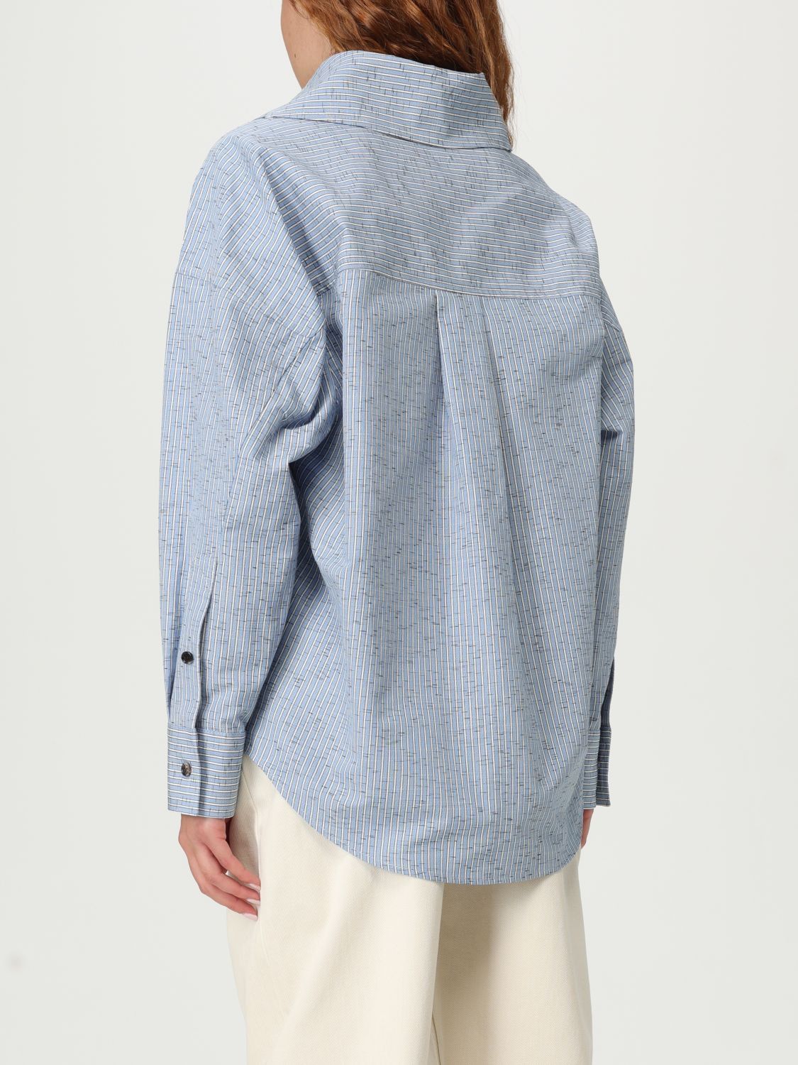 Bottega Veneta Bottega Veneta Shirt Woman Gnawed Blue Size XS / US 0-2 / IT 36-38 - 3 Thumbnail