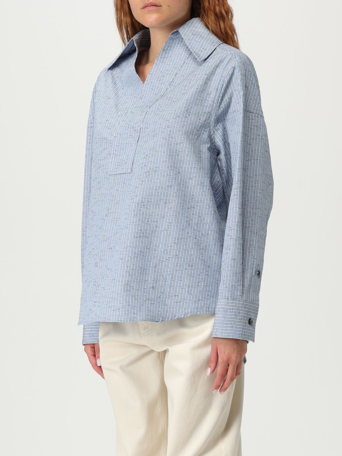 Bottega Veneta Bottega Veneta Shirt Woman Gnawed Blue Size S / US 4 / IT 40 - 4 Thumbnail