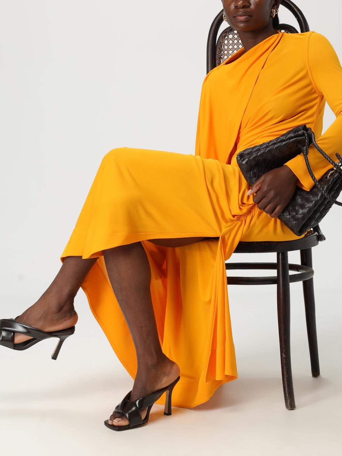 Bottega Veneta Bottega Veneta Dress Woman Orange Size S / US 4 / IT 40 - 2 Thumbnail