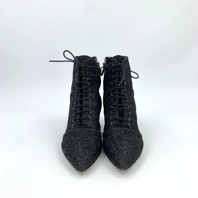 Miu Miu MiuMiu Black Sequined Pointed Heels Size US 8 / IT 38 - 3 Thumbnail