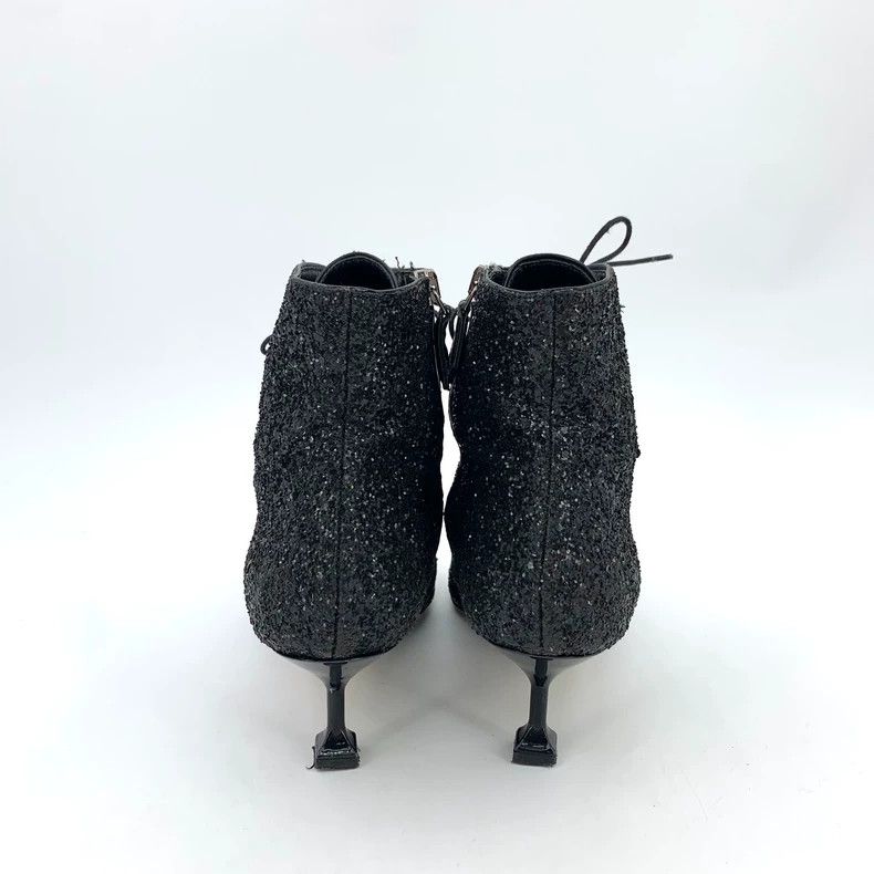 Miu Miu MiuMiu Black Sequined Pointed Heels Size US 8 / IT 38 - 4 Thumbnail
