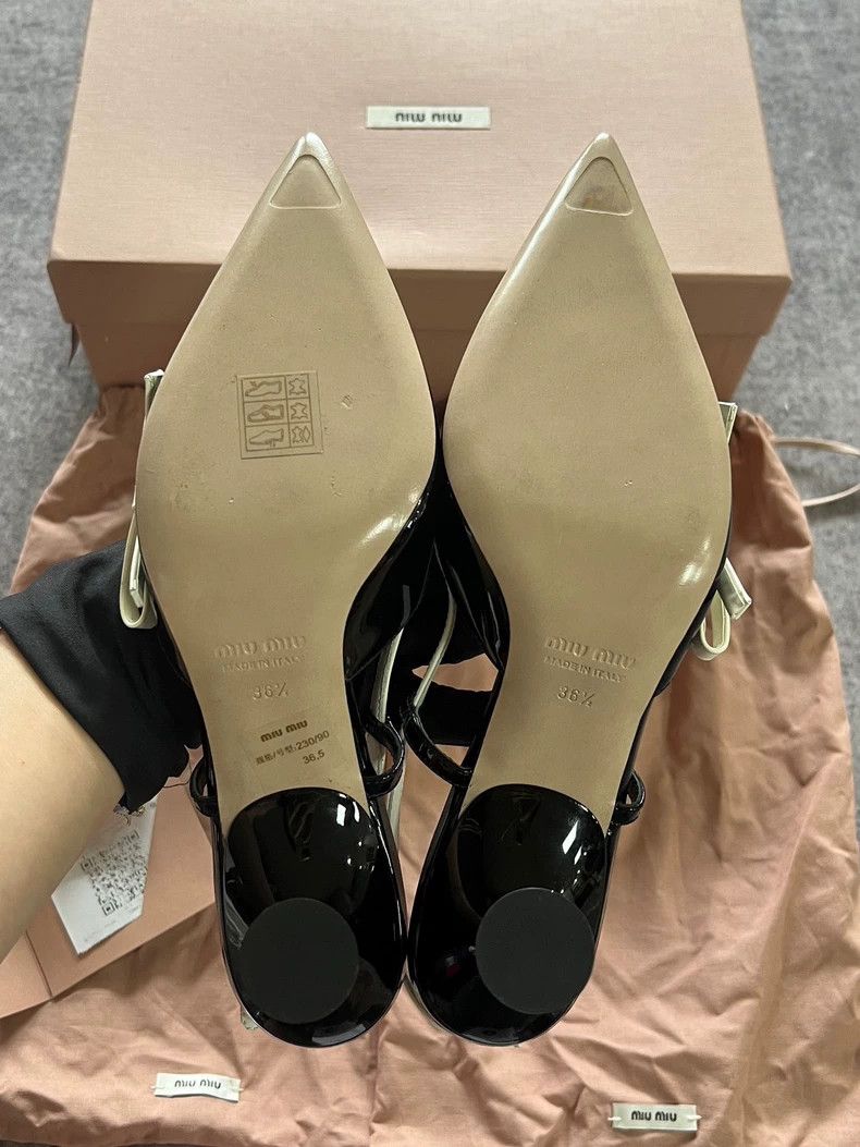 Prada Miumiu Patent Leather High Heels Size 36.5 Size US 6 / IT 36 - 8 Thumbnail