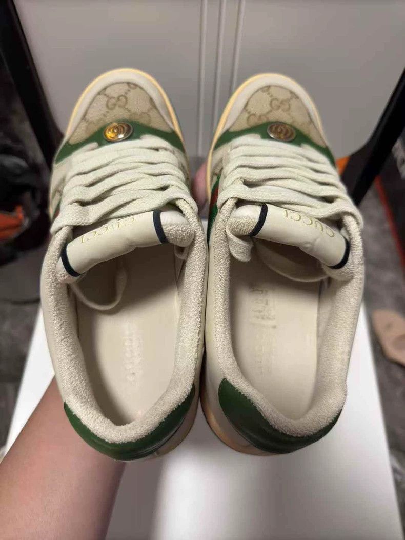 Gucci GUCCI Screener Women's Leather Sneakers Size 37.5 Size US 8 / IT 38 - 3 Thumbnail