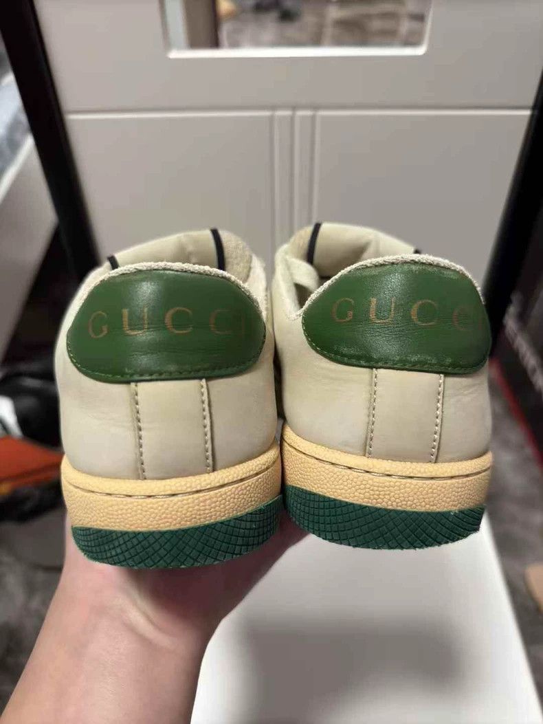 Gucci GUCCI Screener Women's Leather Sneakers Size 37.5 Size US 8 / IT 38 - 4 Thumbnail