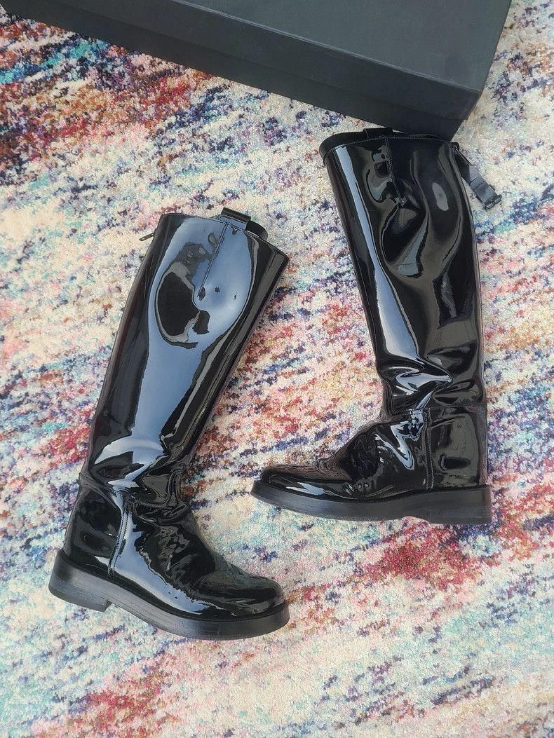 Ann Demeulemeester Ann Demeulemeester Women's Black Leather Boots Size US 8 / IT 38 - 3 Thumbnail