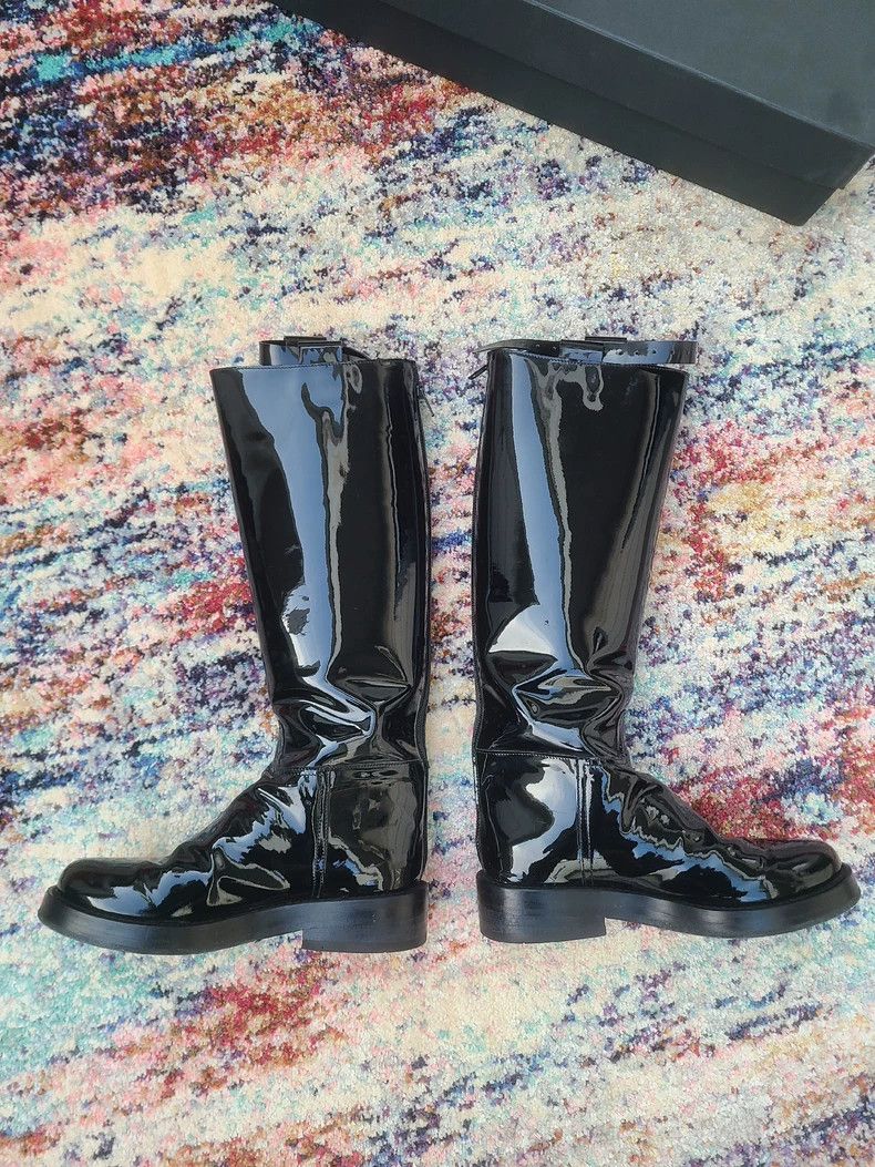 Ann Demeulemeester Ann Demeulemeester Women's Black Leather Boots Size US 8 / IT 38 - 4 Thumbnail