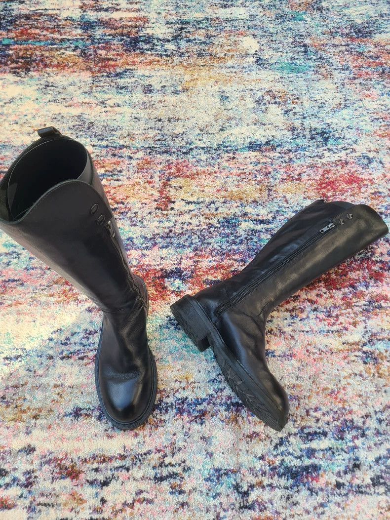 Ann Demeulemeester Ann Demeulemeester Women's Leather Knee Boots Size US 6 / IT 36 - 2 Thumbnail