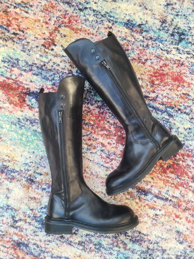 Ann Demeulemeester Ann Demeulemeester Women's Leather Knee Boots Size US 6 / IT 36 - 5 Thumbnail