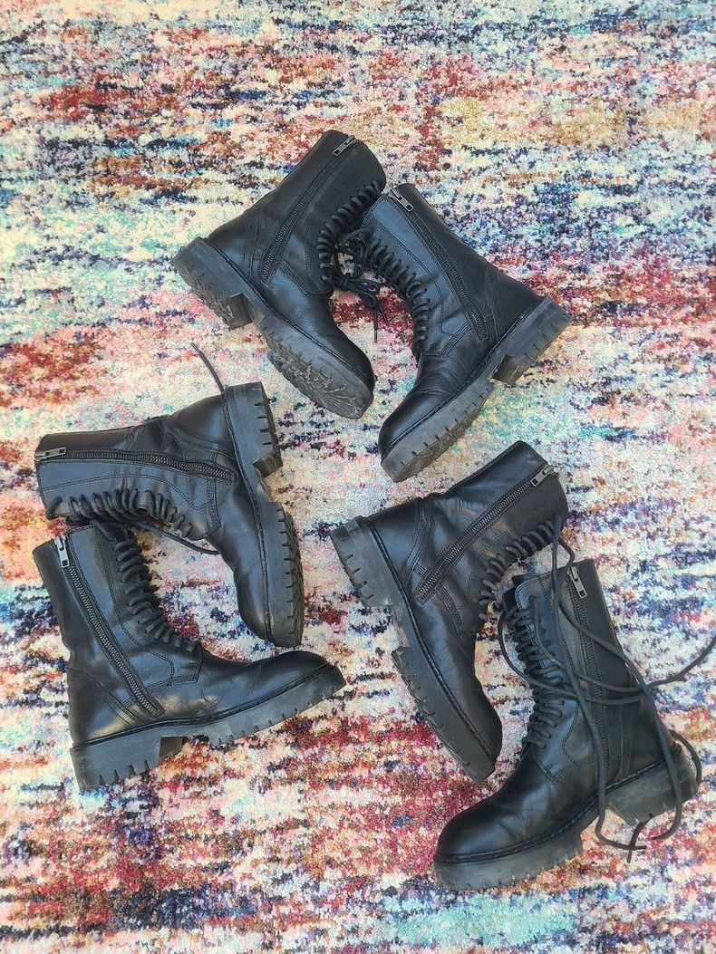 Ann Demeulemeester Ann Demeulemeester Women's Lace-Up Boots Size US 7 / IT 37 - 3 Thumbnail