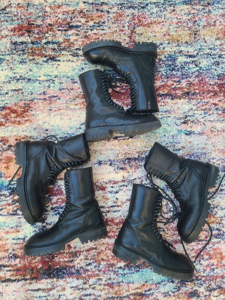Ann Demeulemeester Ann Demeulemeester Women's Lace-Up Boots Size US 7 / IT 37 - 4 Thumbnail