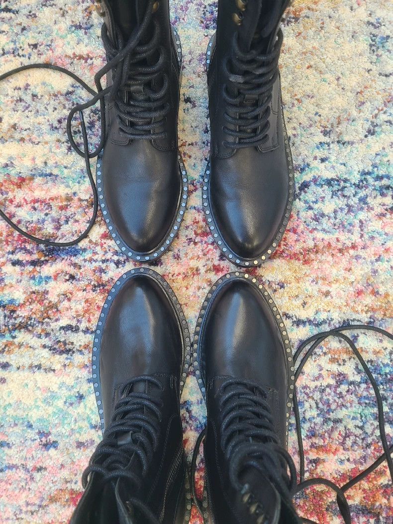 Ann Demeulemeester Ann Demeulemeester Black Lace-Up Boots Size US 8 / IT 38 - 2 Thumbnail