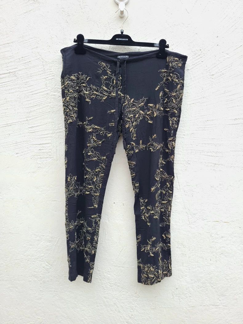 Ann Demeulemeester Ann Demeulemeester Embroidered Casual Pants Size 28" / US 6 / IT 42 - 2 Thumbnail