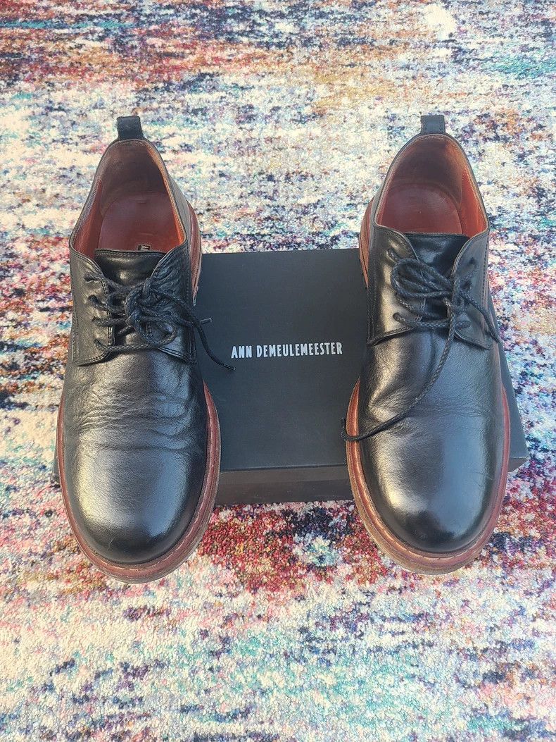 Ann Demeulemeester Ann Demeulemeester Black Derby Leather Shoes Size US 8 / IT 38 - 2 Thumbnail