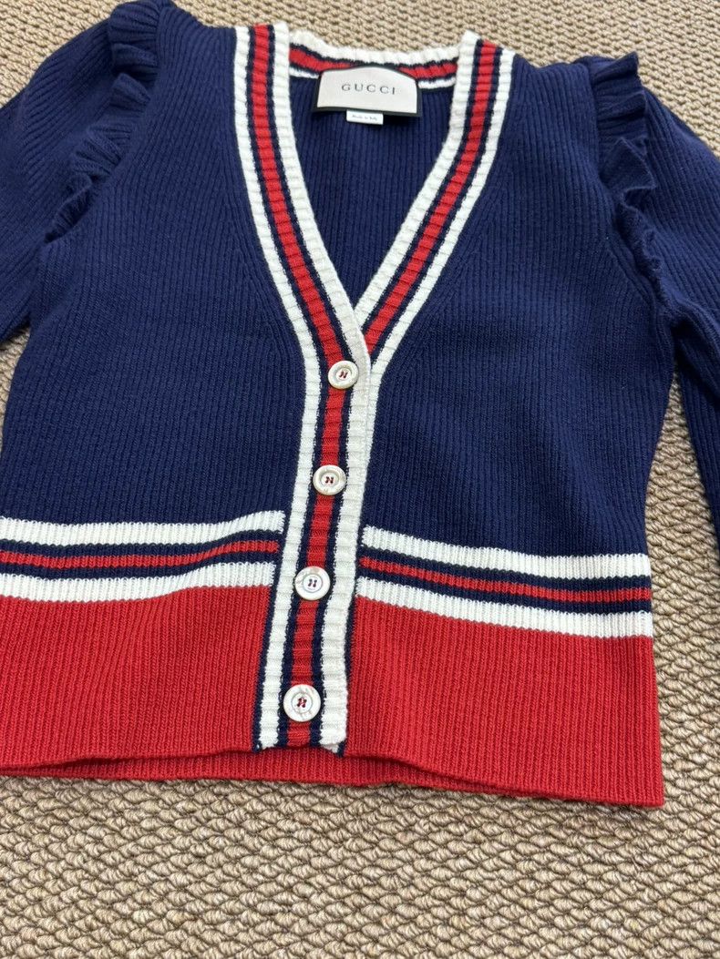 Gucci Gucci Red Blue Striped Cardigan Sweater Size M / US 6-8 / IT 42-44 - 8 Thumbnail