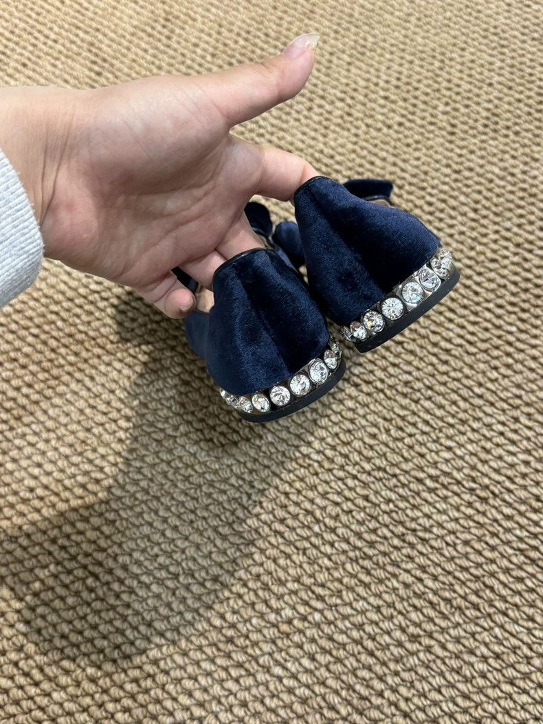 Prada Miu Miu Velvet Bow Flat Shoes Size 35.6 Size US 5 / IT 35 - 4 Thumbnail