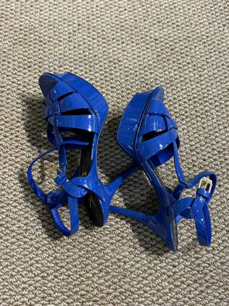 Yves Saint Laurent YSL Classic Patent Leather High Heels Size US 6 / IT 36 - 8 Thumbnail