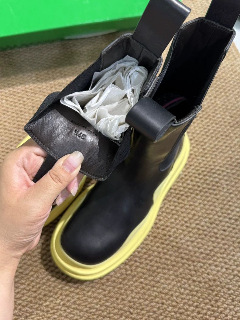 Bottega Veneta Bottega Veneta Black Yellow Ankle Boots Size US 7 / IT 37 - 6 Thumbnail