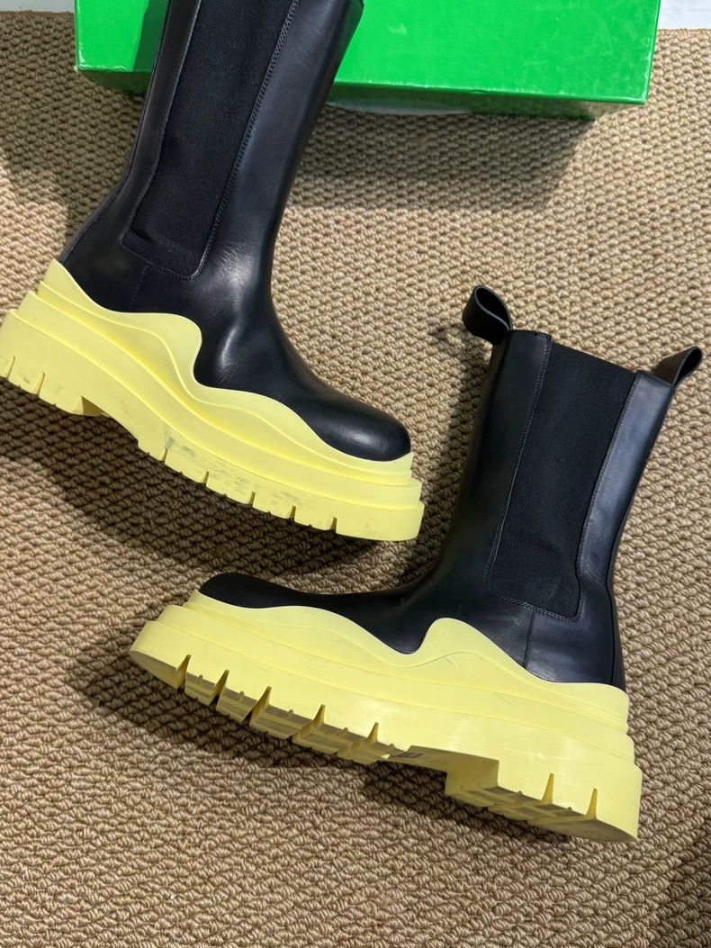 Bottega Veneta Bottega Veneta Black Yellow Ankle Boots Size US 7 / IT 37 - 3 Thumbnail
