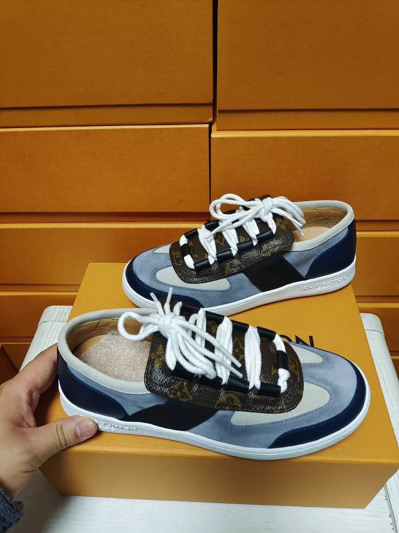 Louis Vuitton LV Leather Lace-Up Sneakers in Size 36.5 Size US 6 / IT 36 - 2 Thumbnail