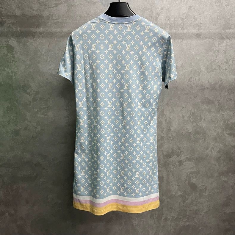 Louis Vuitton Louis Vuitton Blue Short Sleeve Dress Size 28" / US 6 / IT 42 - 5 Thumbnail