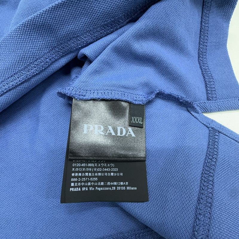 Prada Prada Blue Casual Striped Polo Shirt Size US XXL / EU 58 / 5 - 4 Thumbnail