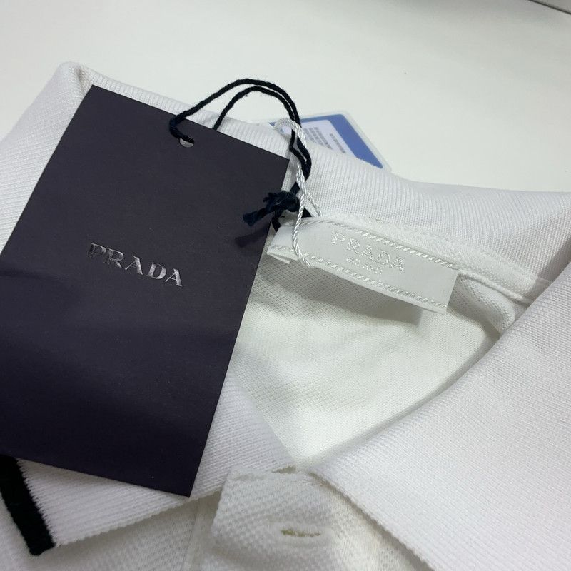 Prada Prada Classic White Short Sleeve Polo Shirt Size US XXL / EU 58 / 5 - 5 Thumbnail