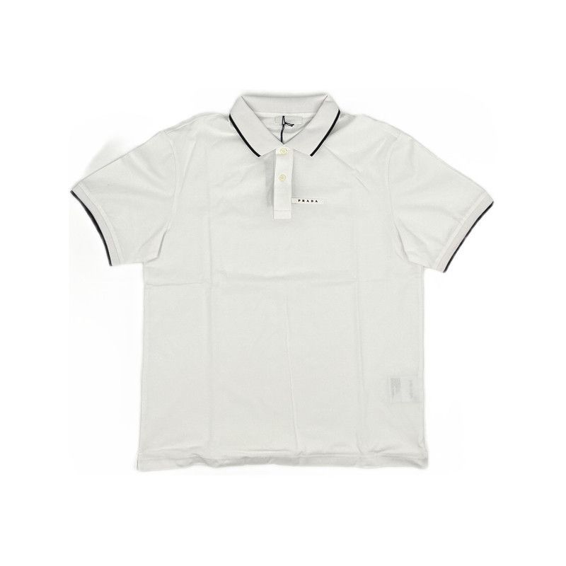Prada Prada Classic White Short Sleeve Polo Shirt Size US XXL / EU 58 / 5 - 7 Thumbnail