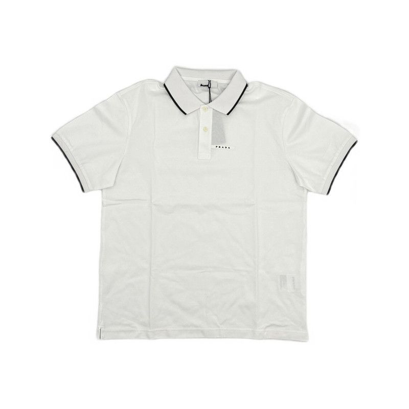 Prada Prada White Casual Short Sleeve Polo Size US XXL / EU 58 / 5 - 8 Thumbnail