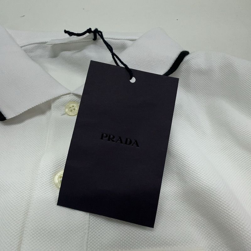 Prada Prada White Short Sleeve Polo Shirt Size US XXL / EU 58 / 5 - 6 Thumbnail
