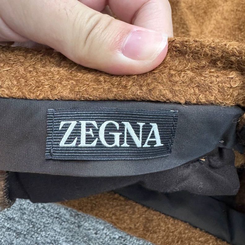 Ermenegildo Zegna Zegna Brown Cashmere Wide Leg Pants Size US 44 / EU 60 - 3 Thumbnail