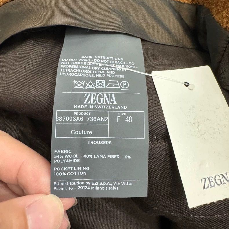 Ermenegildo Zegna Zegna Brown Cashmere Wide Leg Pants Size US 44 / EU 60 - 4 Thumbnail