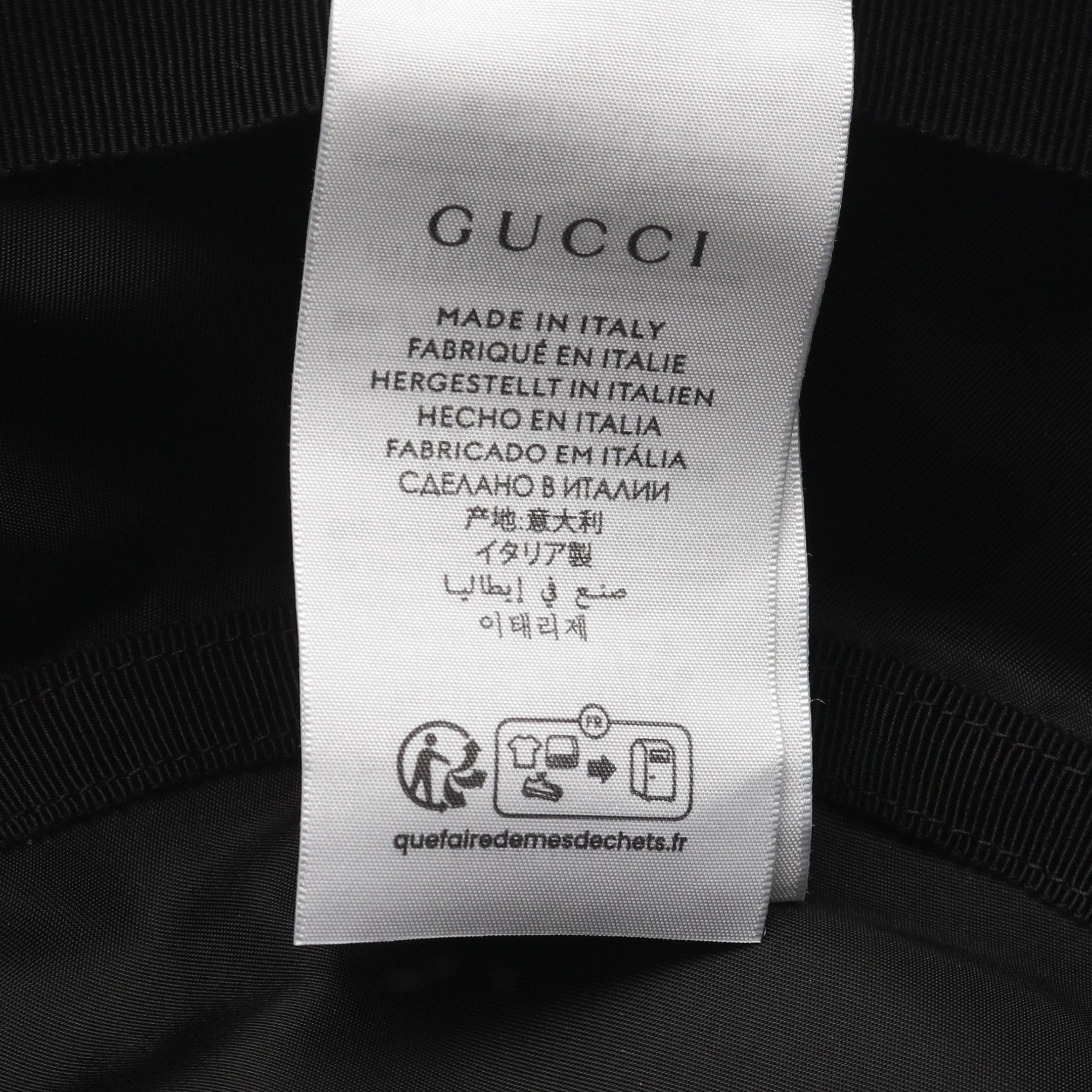 Gucci Gucci Gucci Logo Bucket Hat Nylon Black Size ONE SIZE - 6 Thumbnail