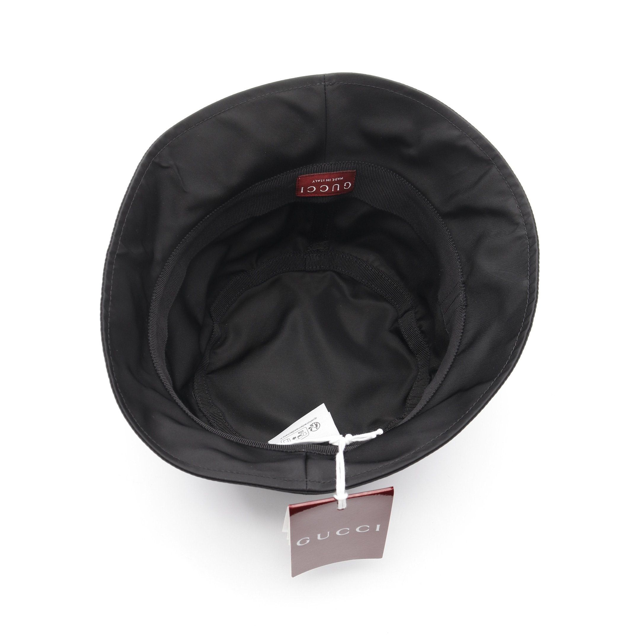 Gucci Gucci Gucci Logo Bucket Hat Nylon Black Size ONE SIZE - 3 Thumbnail
