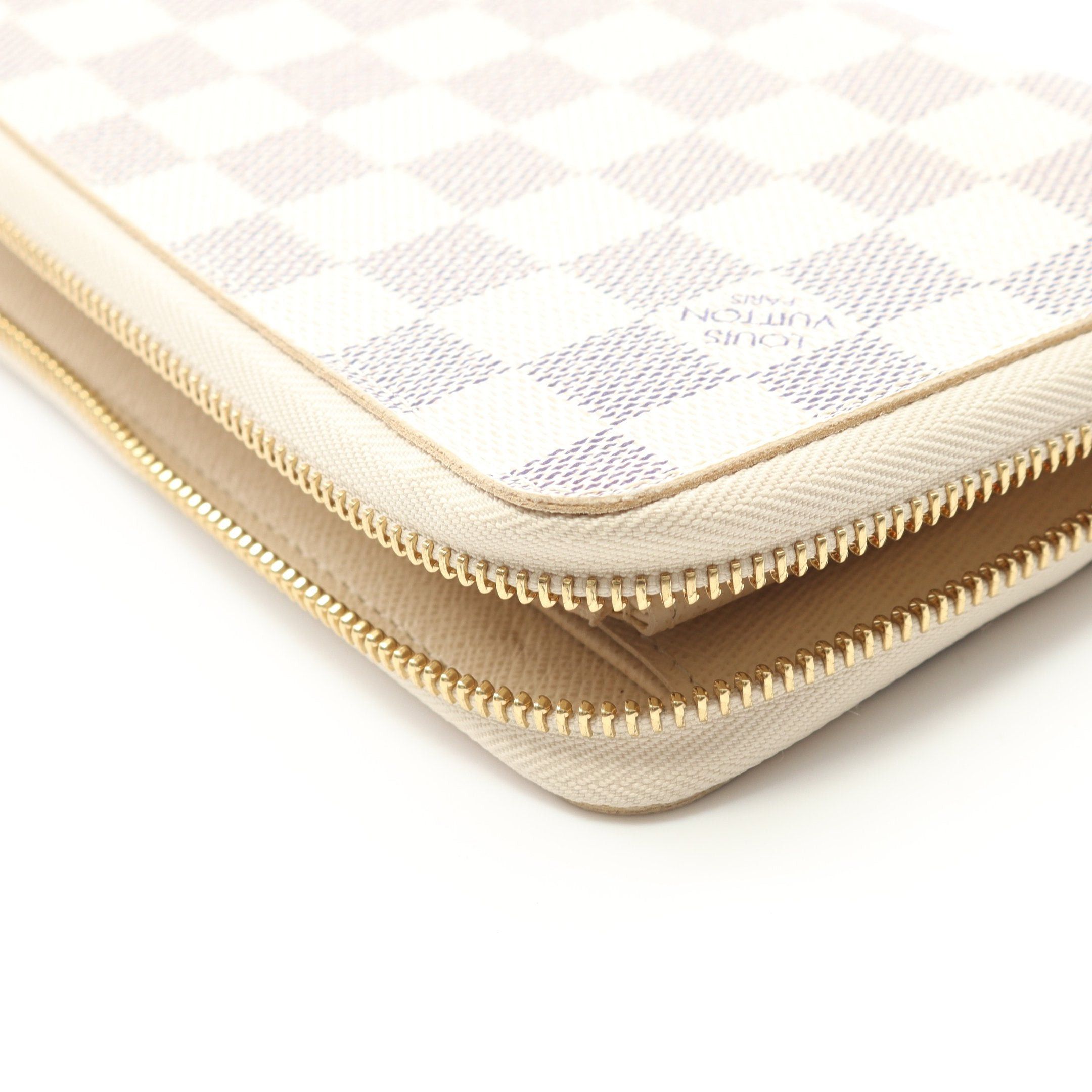 Louis Vuitton Louis Vuitton Zippy Organiser Damier Azur Round Zipper Long Wallet Leather White Size ONE SIZE - 9 Thumbnail