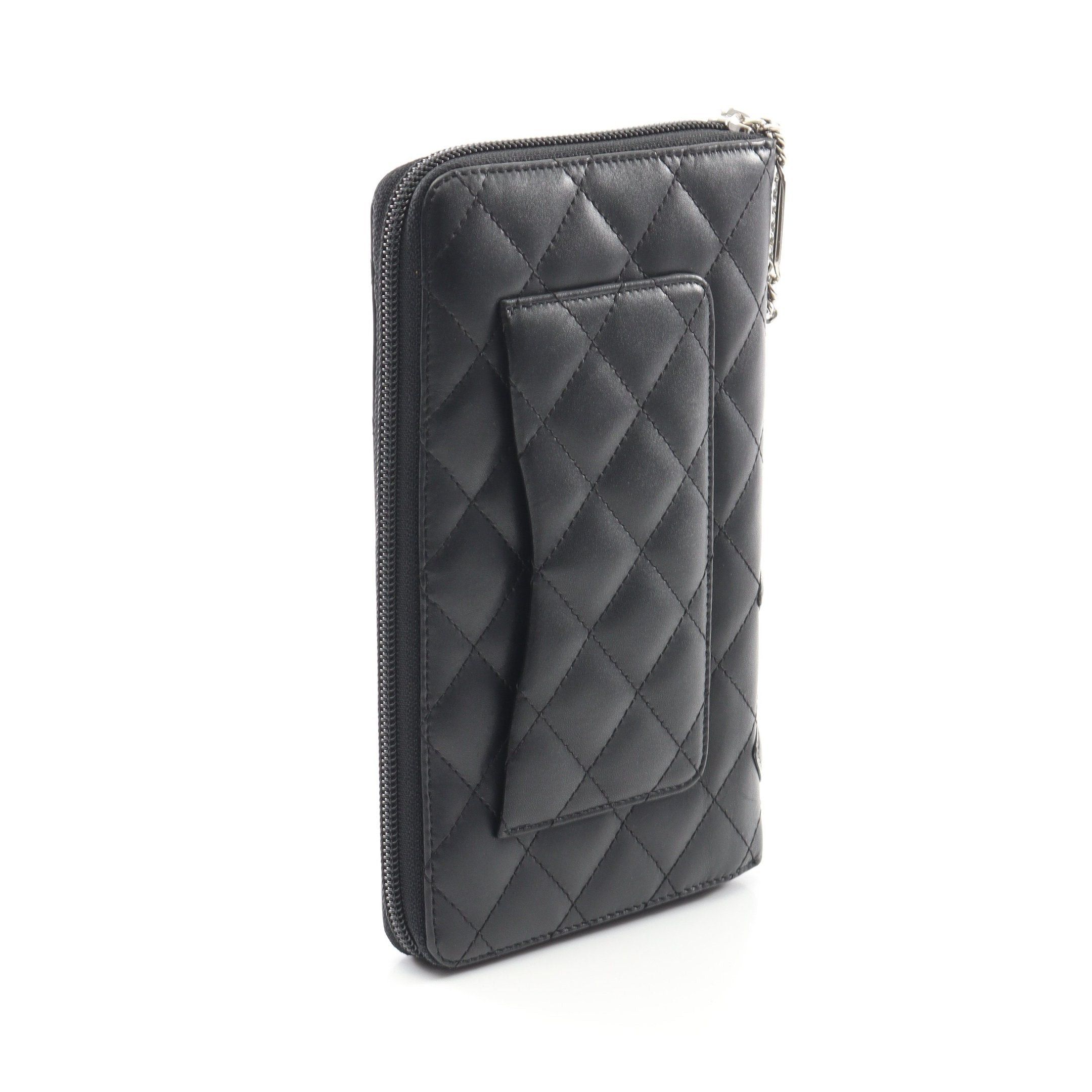 Chanel Chanel Cambon Line Round Zipper Long Wallet Leather Patent Black Silver Hardware Size ONE SIZE - 2 Thumbnail
