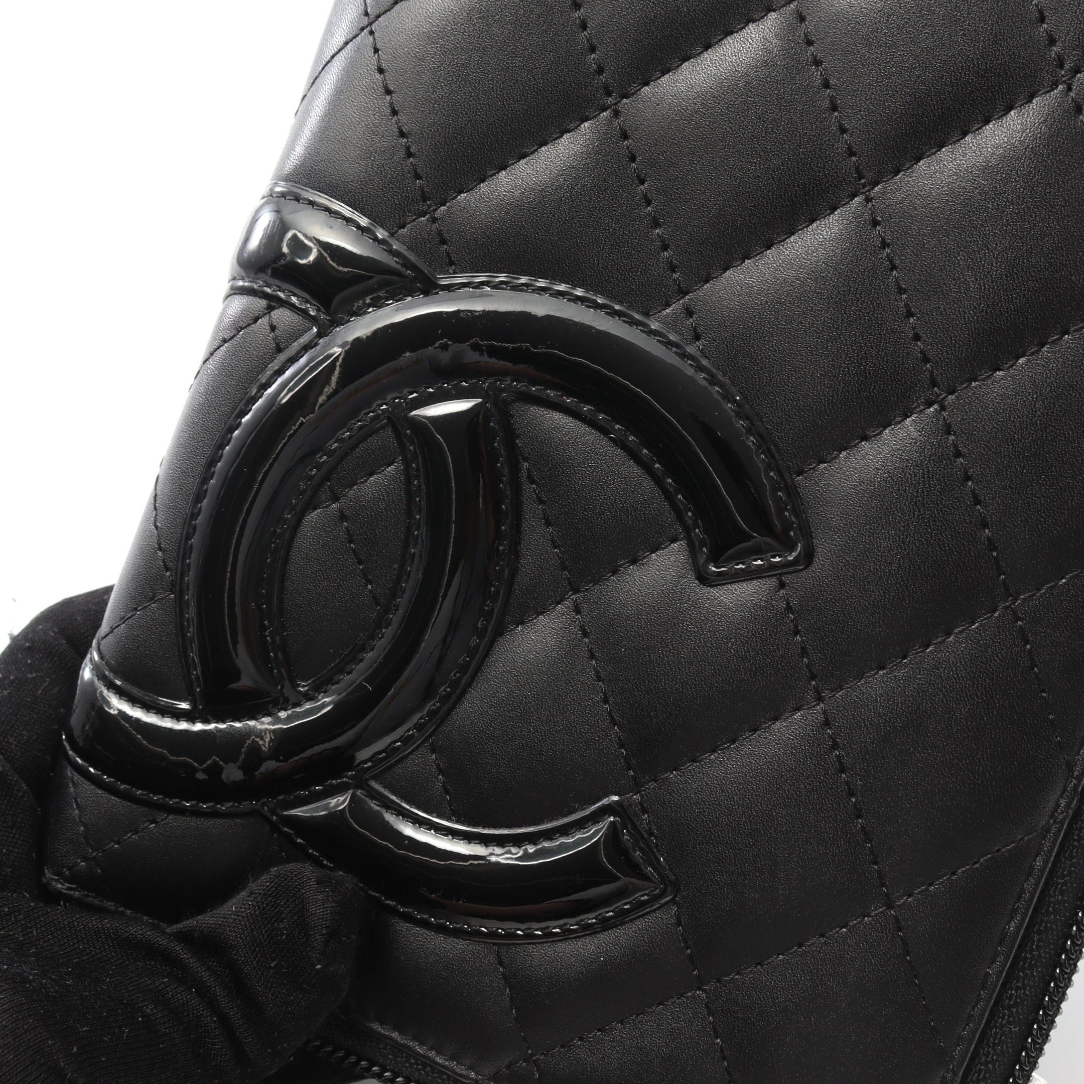 Chanel Chanel Cambon Line Round Zipper Long Wallet Leather Patent Black Silver Hardware Size ONE SIZE - 8 Thumbnail