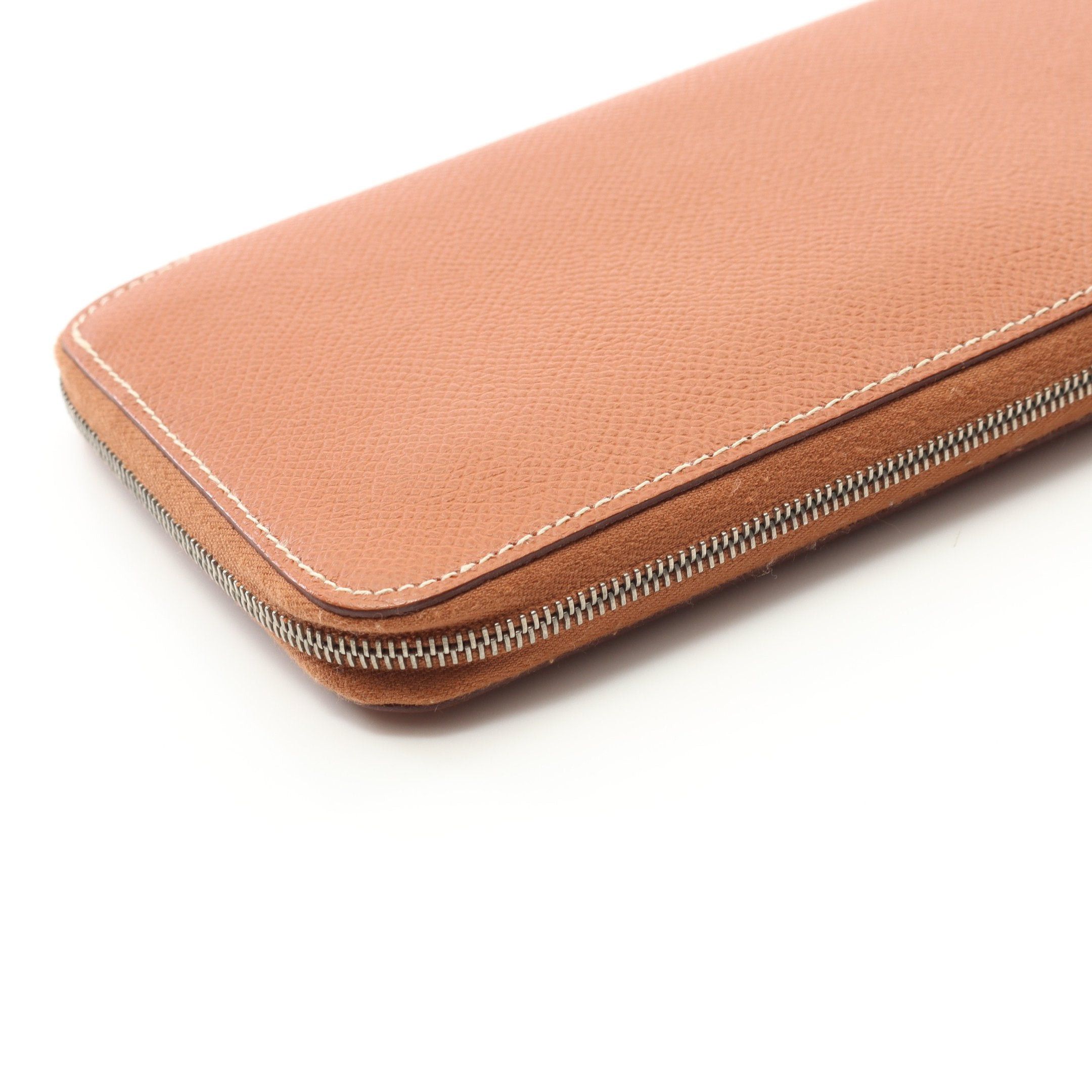 Hermes Hermes Azap Long Silk In Cognac Round Zipper Wallet Veau Epsom Light Brown Silver Hardware □ R Stamp Size ONE SIZE - 8 Thumbnail
